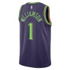 Camiseta Hombre NBA New Orleans Pelicans Zion Williamson 2024-25 Nike City Edition Violeta Swingman
